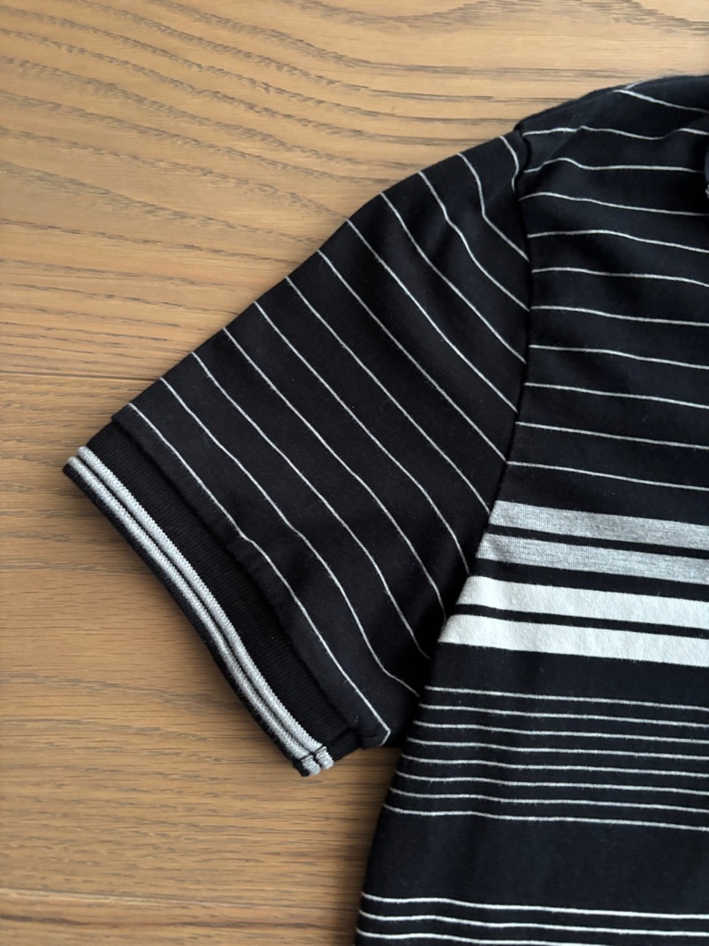 BOSS Black Polo with White Stripe Accents - Picture 3 of 4